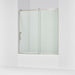 KOHLER K-702253-10L Rely 62-1/2" H sliding bath door with 3/8"-thick glass, anodized brushed nickel