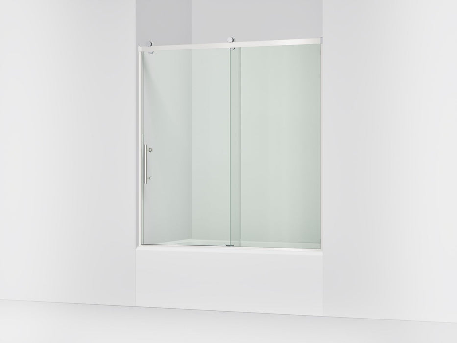 KOHLER K-702253-10L Rely 62-1/2" H sliding bath door with 3/8"-thick glass, bright polished silver