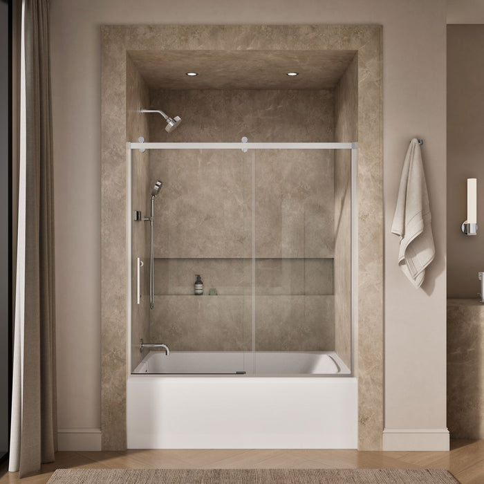 KOHLER K-702253-10L Rely 62-1/2" H sliding bath door with 3/8"-thick glass, bright polished silver - view 5