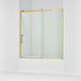 KOHLER K-702253-10L Rely 62-1/2" H sliding bath door with 3/8"-thick glass, vibrant brushed moderne brass
