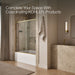 KOHLER K-702253-10L Rely 62-1/2" H sliding bath door with 3/8"-thick glass, vibrant brushed moderne brass - view 5