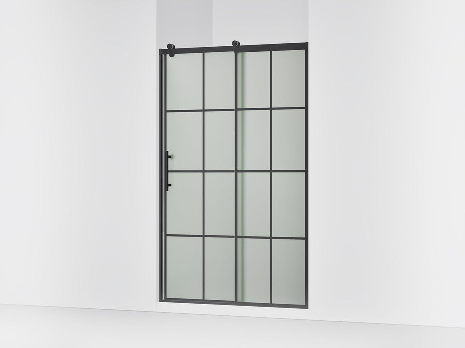 KOHLER K-702254-10G80 Rely 77" H sliding shower door with 3/8"-thick glass, matte black