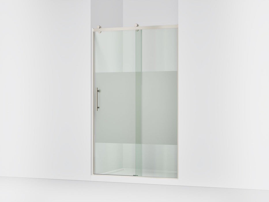 KOHLER K-702254-10G81 Rely 77" H sliding shower door with 3/8"-thick glass, anodized brushed nickel