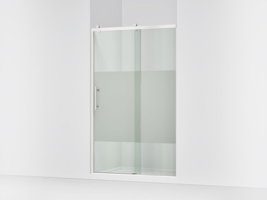 KOHLER K-702254-10G81 Rely 77" H sliding shower door with 3/8"-thick glass, bright polished silver