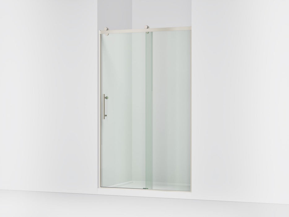 KOHLER K-702254-10L Rely 77" H sliding shower door with 3/8"-thick glass, anodized brushed nickel