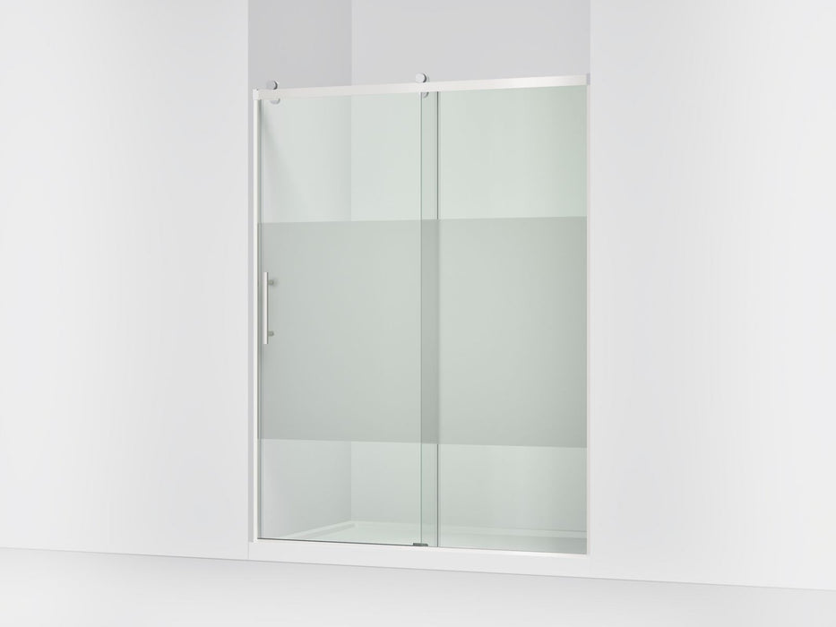 KOHLER K-702256-10G81 Rely 77" H sliding shower door with 3/8"-thick glass, bright polished silver