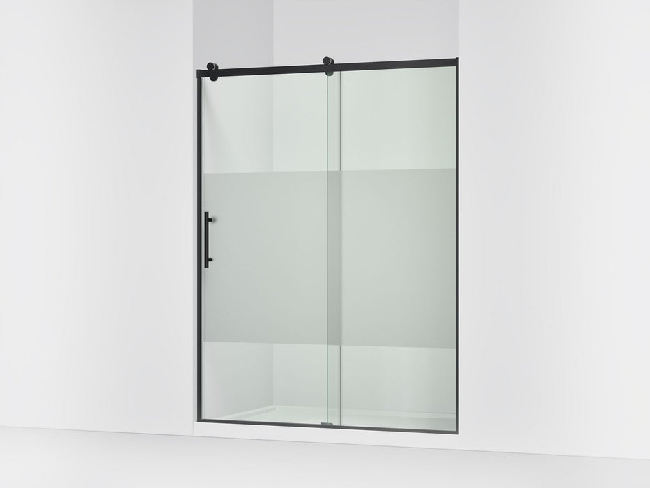 KOHLER K-702256-10G81 Rely 77" H sliding shower door with 3/8"-thick glass, matte black