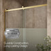 KOHLER K-702256-10G81 Rely 77" H sliding shower door with 3/8"-thick glass, vibrant brushed moderne brass - view 5