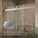 KOHLER K-702419-L Levity Plus Frameless sliding bath door, 61-9/16" H x 56-5/8 - 59-5/8" W, with 5/16"-thick Crystal...