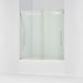 KOHLER K-702419-L Levity Plus Frameless sliding bath door, 61-9/16" H x 56-5/8 - 59-5/8" W, with 5/16"-thick Crystal...
