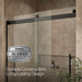 KOHLER K-702419-L Levity Plus Frameless sliding bath door, 61-9/16" H x 56-5/8 - 59-5/8" W, with 5/16"-thick Crystal...