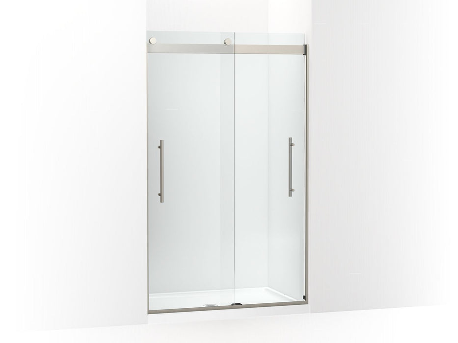 KOHLER K-702421-L Levity Plus Frameless sliding shower door, 77-9/16" H x 44-5/8 - 47-5/8" W, with 5/16"-thick Crystal...