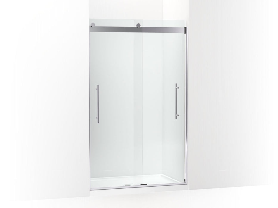 KOHLER K-702421-L Levity Plus Frameless sliding shower door, 77-9/16" H x 44-5/8 - 47-5/8" W, with 5/16"-thick Crystal...