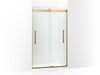 KOHLER K-702421-L Levity Plus Frameless sliding shower door, 77-9/16" H x 44-5/8 - 47-5/8" W, with 5/16"-thick Crystal...