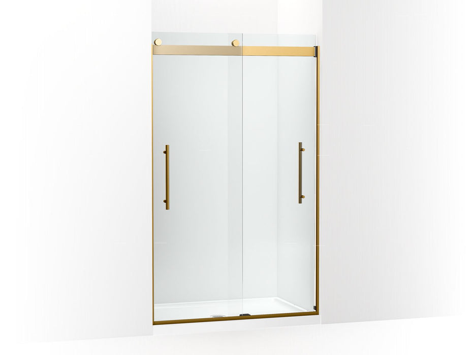 KOHLER K-702421-L Levity Plus Frameless sliding shower door, 77-9/16" H x 44-5/8 - 47-5/8" W, with 5/16"-thick Crystal...
