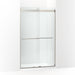 KOHLER K-702422-L Levity Plus Frameless sliding shower door, 77-9/16" H x 44-5/8 - 47-5/8" W, with 5/16"-thick Crystal...