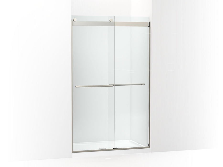 KOHLER K-702422-L Levity Plus Frameless sliding shower door, 77-9/16" H x 44-5/8 - 47-5/8" W, with 5/16"-thick Crystal...