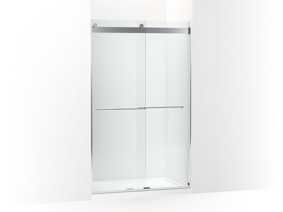 KOHLER K-702422-L Levity Plus Frameless sliding shower door, 77-9/16" H x 44-5/8 - 47-5/8" W, with 5/16"-thick Crystal...