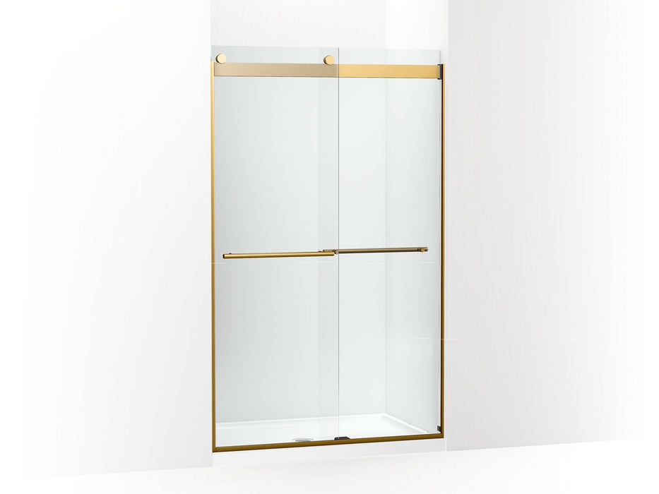 KOHLER K-702422-L Levity Plus Frameless sliding shower door, 77-9/16" H x 44-5/8 - 47-5/8" W, with 5/16"-thick Crystal...