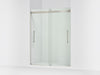 KOHLER K-702423-L Levity Plus Frameless sliding shower door, 77-9/16" H x 56-5/8 - 59-5/8" W, with 5/16"-thick Crystal...