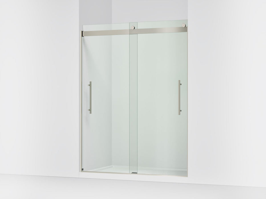KOHLER K-702423-L Levity Plus Frameless sliding shower door, 77-9/16" H x 56-5/8 - 59-5/8" W, with 5/16"-thick Crystal...