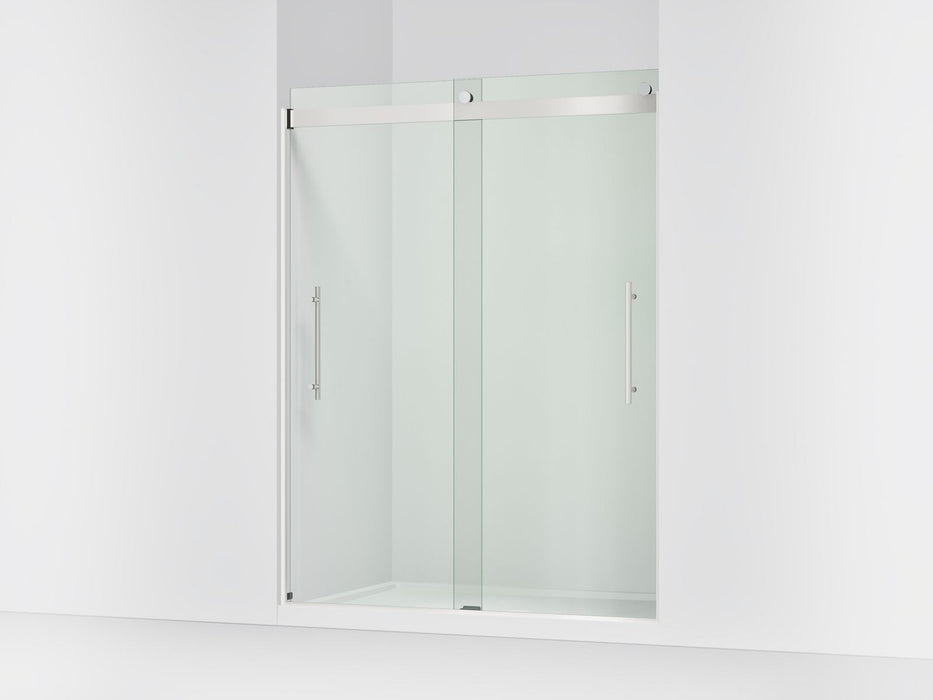 KOHLER K-702423-L Levity Plus Frameless sliding shower door, 77-9/16" H x 56-5/8 - 59-5/8" W, with 5/16"-thick Crystal...