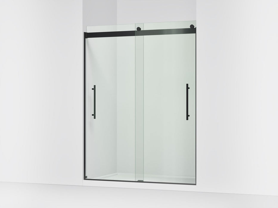 KOHLER K-702423-L Levity Plus Frameless sliding shower door, 77-9/16" H x 56-5/8 - 59-5/8" W, with 5/16"-thick Crystal...