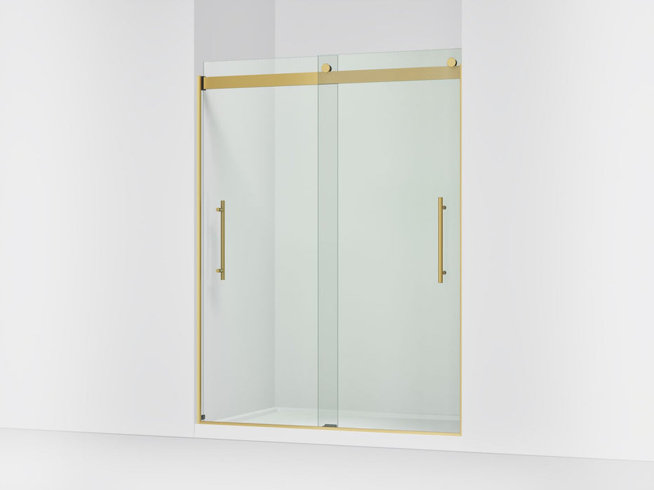 KOHLER K-702423-L Levity Plus Frameless sliding shower door, 77-9/16" H x 56-5/8 - 59-5/8" W, with 5/16"-thick Crystal...