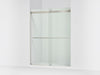 KOHLER K-702424-L Levity Plus Frameless sliding shower door, 77-9/16" H x 56-5/8 - 59-5/8" W, with 5/16"-thick Crystal...