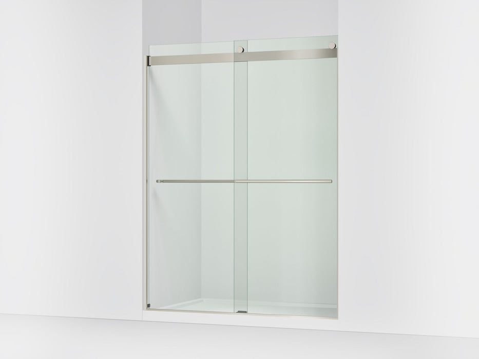 KOHLER K-702424-L Levity Plus Frameless sliding shower door, 77-9/16" H x 56-5/8 - 59-5/8" W, with 5/16"-thick Crystal...
