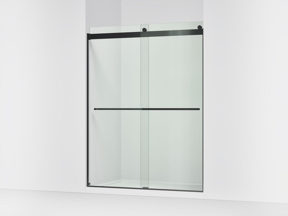 KOHLER K-702424-L Levity Plus Frameless sliding shower door, 77-9/16" H x 56-5/8 - 59-5/8" W, with 5/16"-thick Crystal...