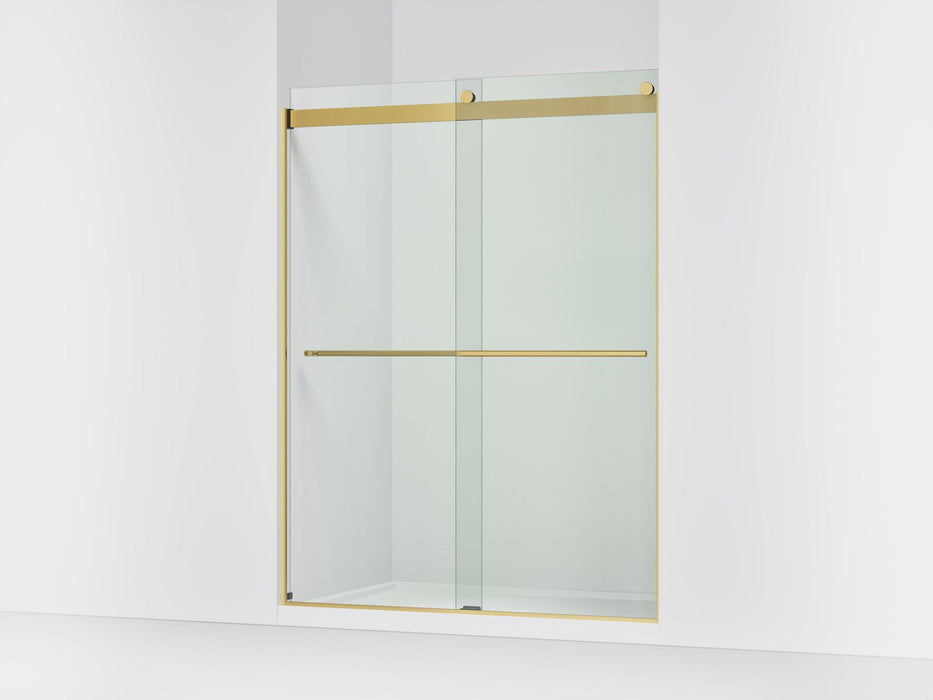 KOHLER K-702424-L Levity Plus Frameless sliding shower door, 77-9/16" H x 56-5/8 - 59-5/8" W, with 5/16"-thick Crystal...