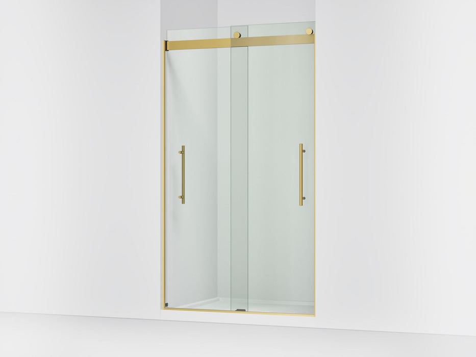 KOHLER K-702427-L Levity Plus Frameless sliding shower door, 81-5/8" H x 44-5/8 - 47-5/8" W, with 3/8"-thick Crystal...