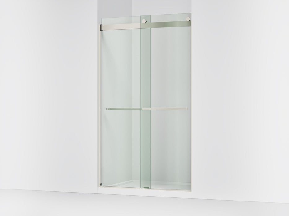 KOHLER K-702428-L Levity Plus Frameless sliding shower door, 81-5/8" H x 44-5/8 - 47-5/8" W, with 3/8"-thick Crystal Clear glass