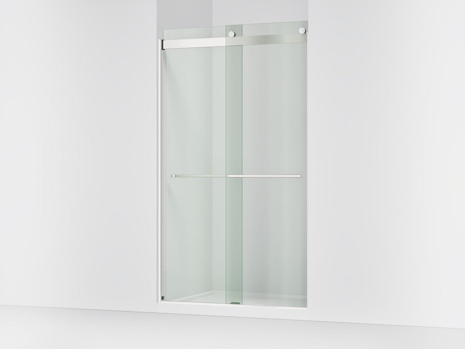 KOHLER K-702428-L Levity Plus Frameless sliding shower door, 81-5/8" H x 44-5/8 - 47-5/8" W, with 3/8"-thick Crystal Clear glass