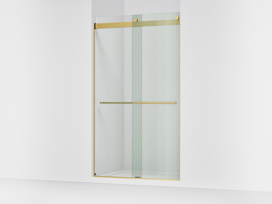 KOHLER K-702428-L Levity Plus Frameless sliding shower door, 81-5/8" H x 44-5/8 - 47-5/8" W, with 3/8"-thick Crystal Clear glass
