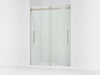KOHLER K-702429-L Levity Plus Frameless sliding shower door, 81-5/8" H x 56-5/8 - 59-5/8" W, with 3/8"-thick Crystal...