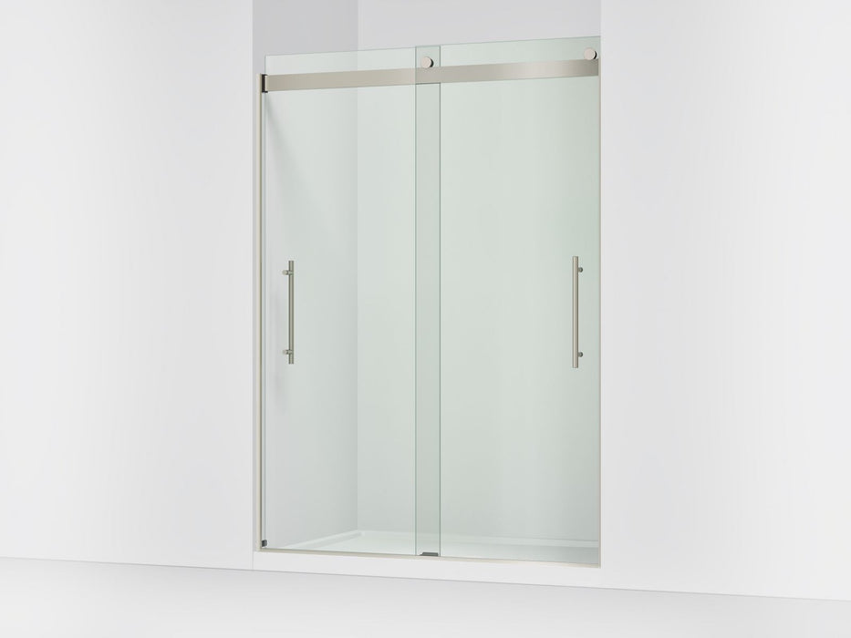 KOHLER K-702429-L Levity Plus Frameless sliding shower door, 81-5/8" H x 56-5/8 - 59-5/8" W, with 3/8"-thick Crystal...