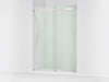 KOHLER K-702429-L Levity Plus Frameless sliding shower door, 81-5/8" H x 56-5/8 - 59-5/8" W, with 3/8"-thick Crystal...