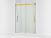 KOHLER K-702429-L Levity Plus Frameless sliding shower door, 81-5/8" H x 56-5/8 - 59-5/8" W, with 3/8"-thick Crystal...