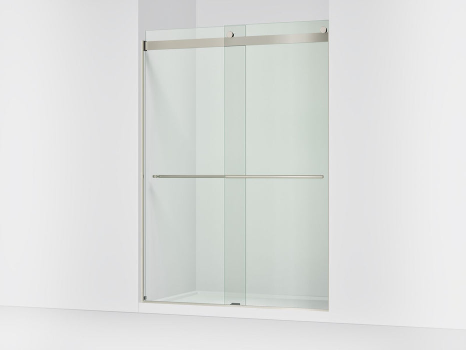 KOHLER K-702430-L Levity Plus 81-5/8" H sliding shower door with 3/8"-thick glass, anodized brushed nickel