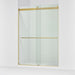 KOHLER K-702430-L Levity Plus 81-5/8" H sliding shower door with 3/8"-thick glass, vibrant brushed moderne brass