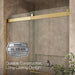 KOHLER K-702430-L Levity Plus 81-5/8" H sliding shower door with 3/8"-thick glass, vibrant brushed moderne brass - view 5