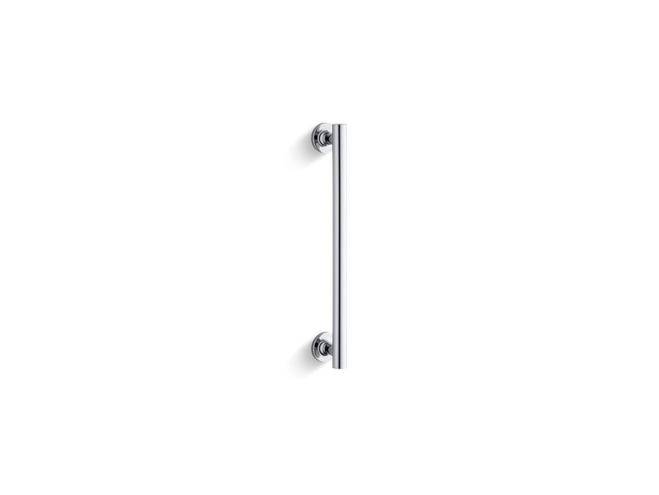 KOHLER K-705767 Purist 14" Pivot Shower Door Handle, Bright Polished Silver - 3/4 view of product