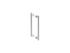 KOHLER K-705767 Purist 14" Pivot Shower Door Handle, Polished Chrome - 3/4 view of product