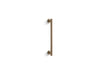 KOHLER K-705767 Purist 14" Pivot Shower Door Handle, Vibrant Brushed Bronze - 3/4 view of product