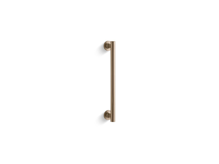 KOHLER K-705767 Purist 14" Pivot Shower Door Handle, Vibrant Brushed Bronze - 3/4 view of product