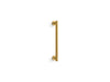 KOHLER K-705767 Purist 14" Pivot Shower Door Handle, Vibrant Brushed Moderne Brass - 3/4 view of product