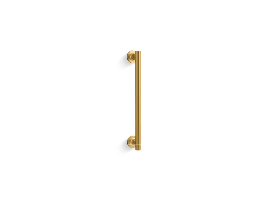 KOHLER K-705767 Purist 14" Pivot Shower Door Handle, Vibrant Brushed Moderne Brass - 3/4 view of product