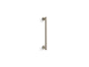 KOHLER K-705767 Purist 14" Pivot Shower Door Handle, Vibrant Brushed Nickel - 3/4 view of product